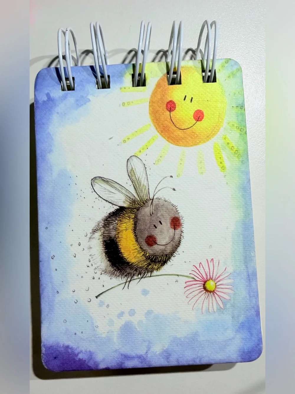 Cute Compact Bee Spiral Notebook